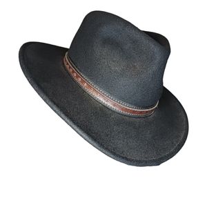 Scala Classico Size Medium Dorfman Pacific Four Seasons Felt Black Hat